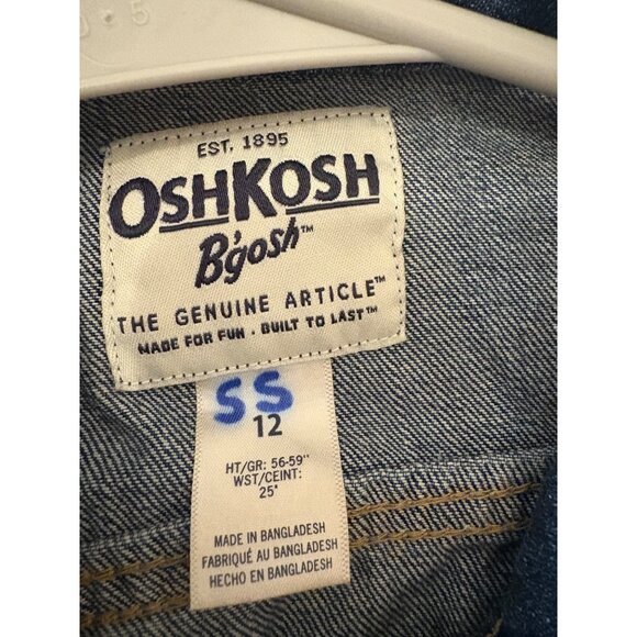 OshKosh Bgosh Kids Denim Jacket With‎ Buttons,  Pockets Girls Size 12 - Picture 8 of 9